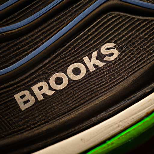 תמונת תקריב של נעל ריצה של ברוקס המדגישה את תכונותיה